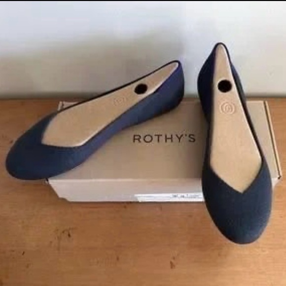 NIB Rothy’s the Flat in Navy Midnight Blue Size: 8 - Picture 5 of 13